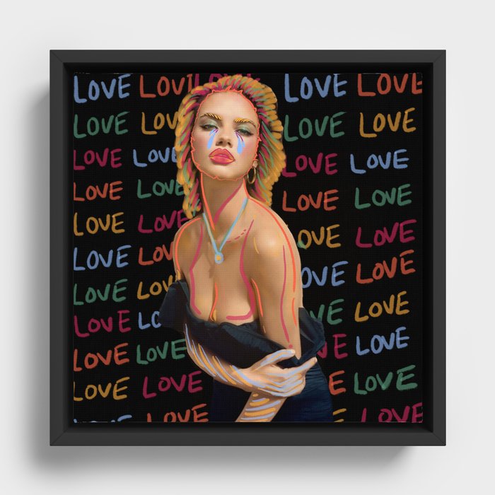 Love Is All You Need Framed Canvas