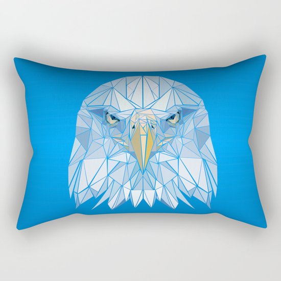 Blue Eagle Rectangular Pillow