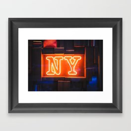 Neon NY Framed Art Print