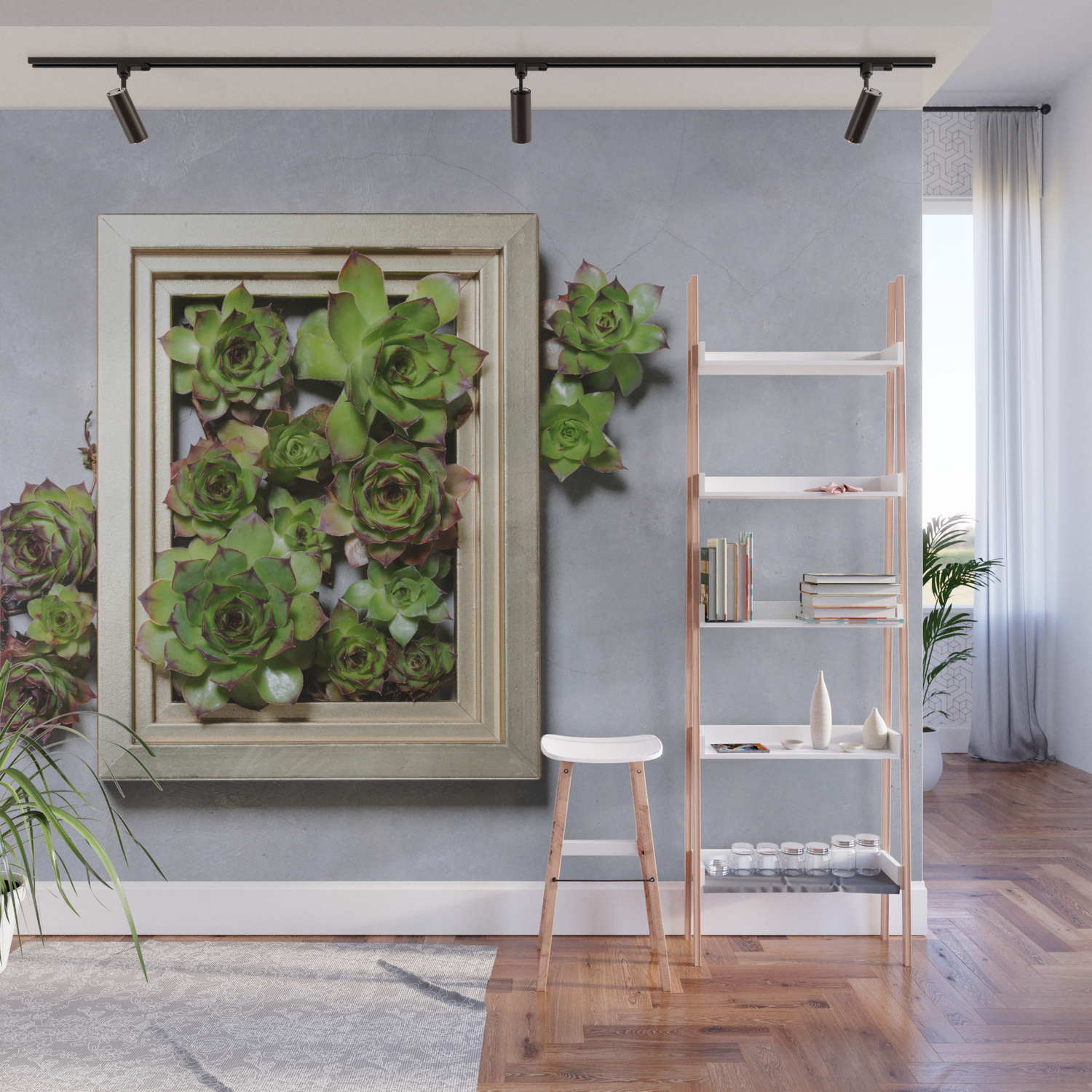 Succulent Plants Decor Wall Mural By Annakhomulo Society6