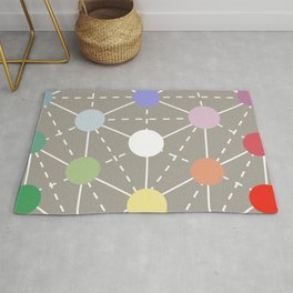 Colour cube (white point) from the Manual of the science of colour by W. Benson, 1871, Remake Rug