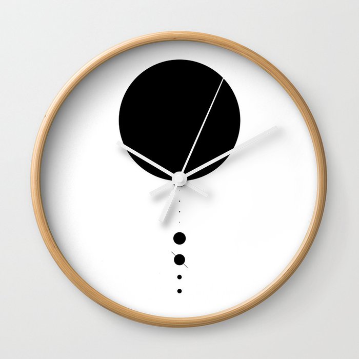 The Solar System (white) Wall Clock