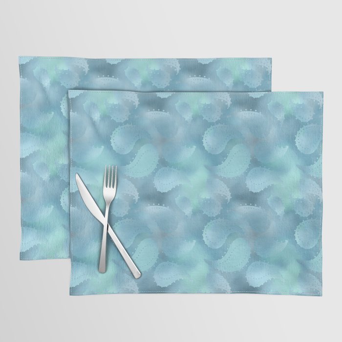 Blue Paisley Pattern Placemat