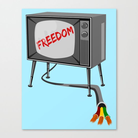Freedom Television Canvas Print