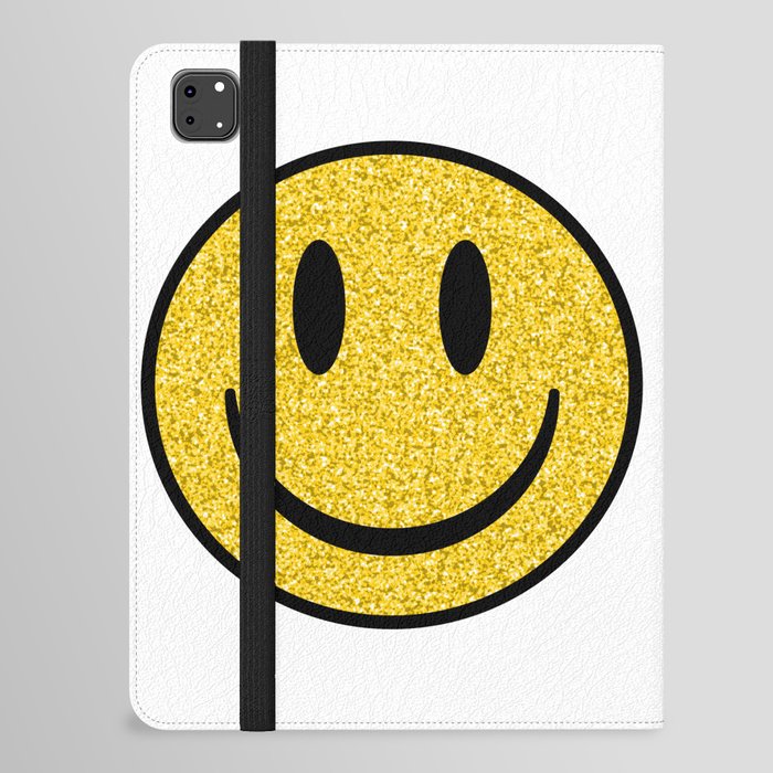 Glitter Smiley Face iPad Folio Case