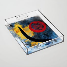 Abstract Expressionisme Painting Zen Universe Acrylic Tray