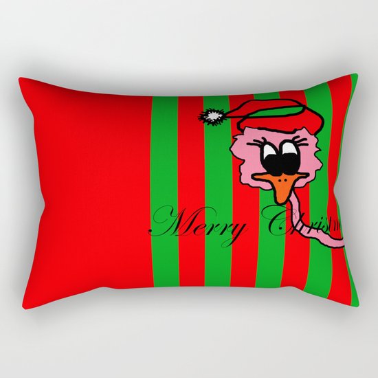 Christmas Pink Duck | The Duck that he thought it was swans Rectangular Pillow