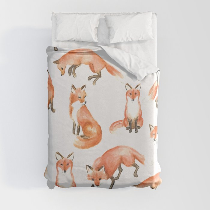 foxes Duvet Cover