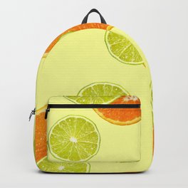 Lemon Orange Fruits pattern #lemon #orange Backpack