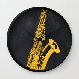 Saxophone music instrument #saxophone #music Wall Clock