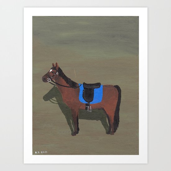 Old Brown Horse Art Print