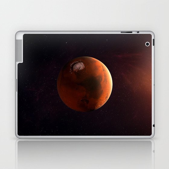 Mars planet. Poster background illustration. Laptop & iPad Skin