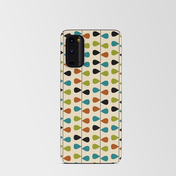 Colorful mid century plant decor 1 Android Card Case