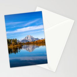 Return to Oxbow - Mount Moran on Autumn Day at Oxbow Bend in Grand Teton National Park Wyoming Stationery Card