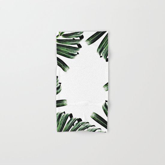 Palm Leaf Watercolor Pattern #society6 #decor #buyart Hand & Bath Towel
