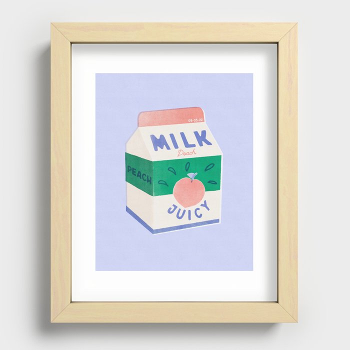Peach Milk Recessed Framed Print