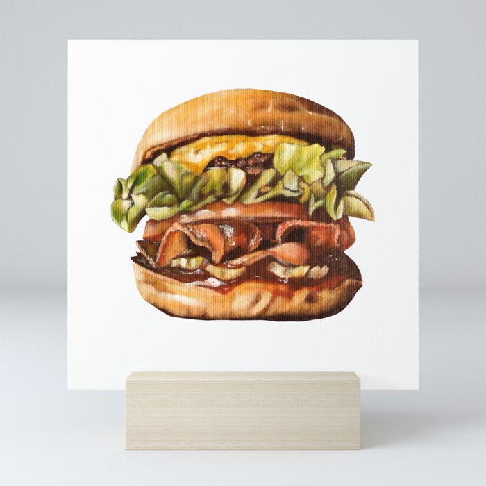Delicious Burger Art Mini Art Print