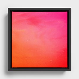 PinkOrange Gradient Framed Canvas