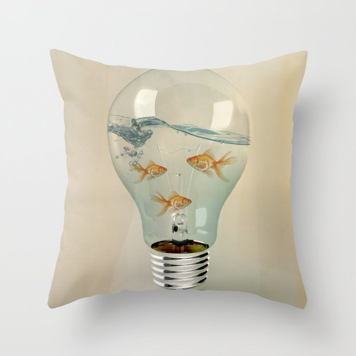 ideas and goldfish 03 Throw Pillow