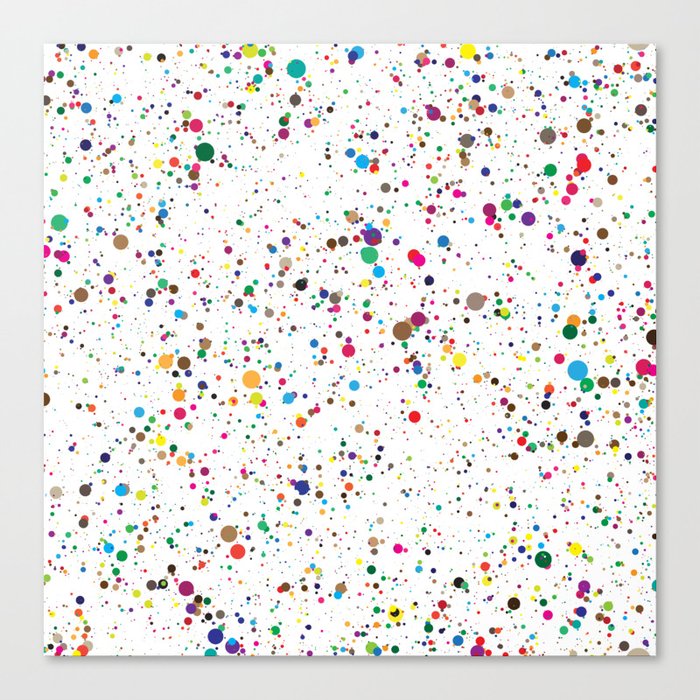 Confetti Paint Splatter Canvas Print By Huntleigh Society6