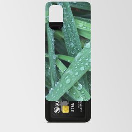 Water droplets on Green Grass Android Card Case