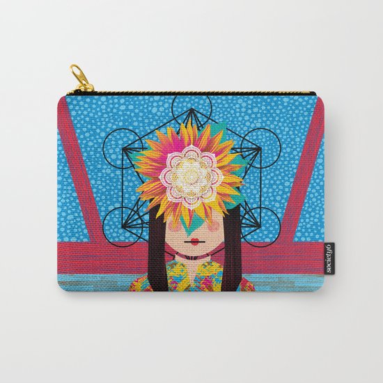 Sunflower Girl Carry-All Pouch