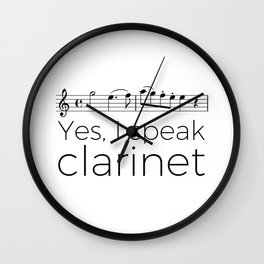 I speak clarinet Wall Clock | Clarinetist, Funny, Clarinet, Mozart, Black And White, Musician, Graphic Design, Joke, Graphicdesign, Digital 