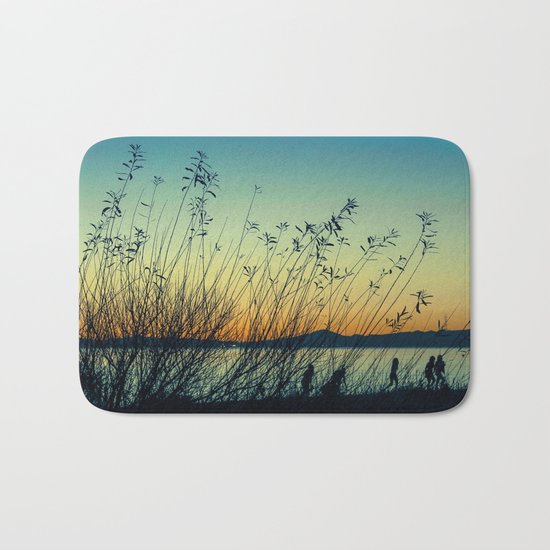 Kids at Dusk Bath Mat