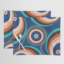 Rainbow Navy Blue Placemat