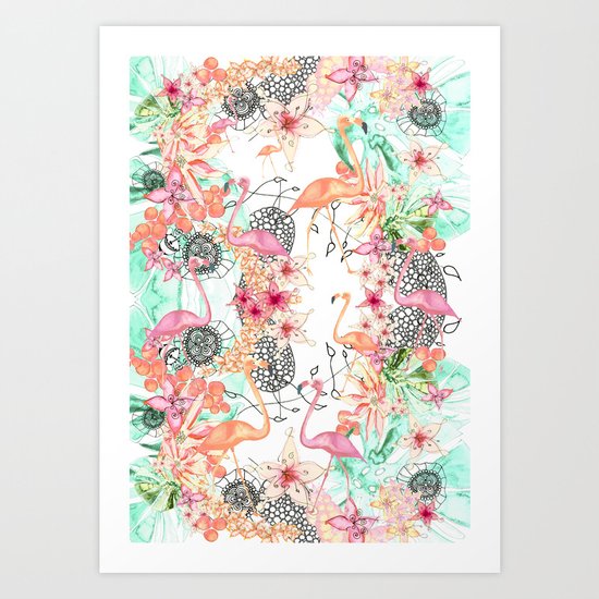 FlAmINGOS Art Print