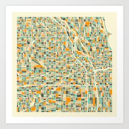 Chicago Map Art Print