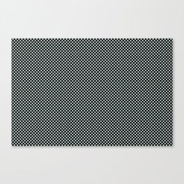 Black and Pastel Blue Tiny Polka Dot Pattern 1 - Coloro 2022 Popular Color Pure Water 088-88-09 Canvas Print
