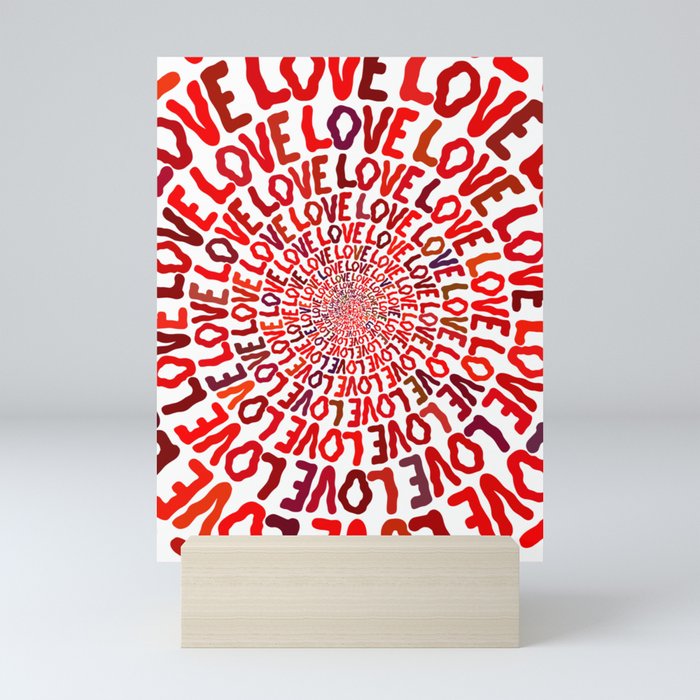 Red LOVE Mini Art Print