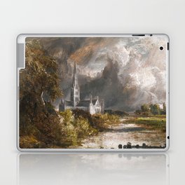 Cathedral and English Landscape art by John Constable Laptop Skin