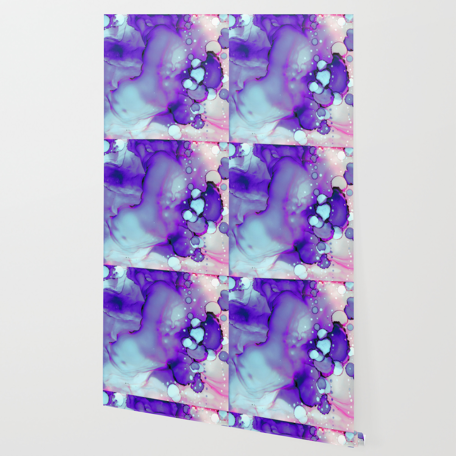 Becoming Abstract Painting In Amethyst Rose Wallpaper By