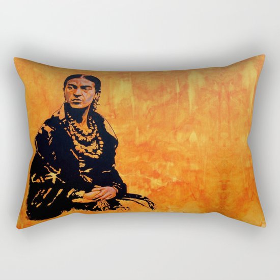 FRIDA KAHLO - the mistress of ARTs - original painting Rectangular Pillow
