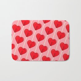 Heart Lollipop - Pink Bath Mat