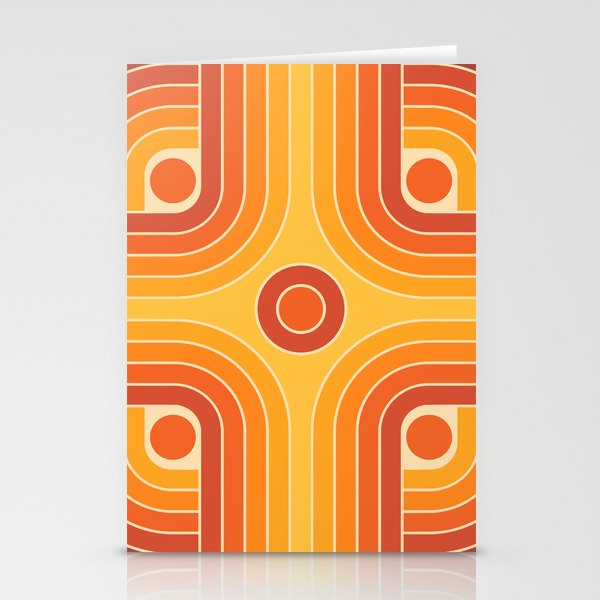 Retro Geometric Abstract Gradated Design 521 Stationery Cards