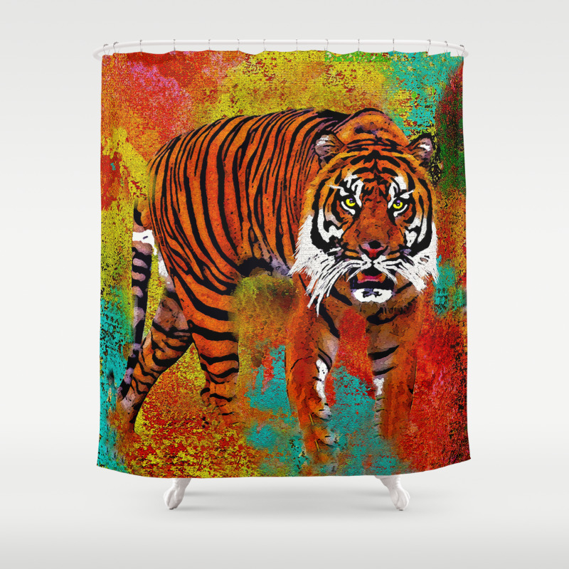 Tiger Shower Curtain By Saundramyles Society6
