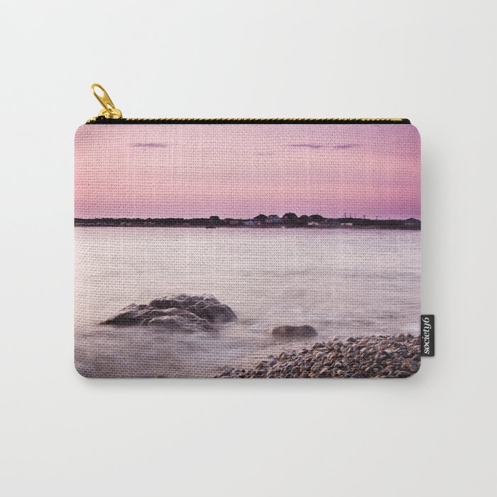 Purple Waves Carry-All Pouch
