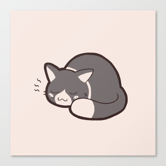 Sleepy Kitty Canvas Print