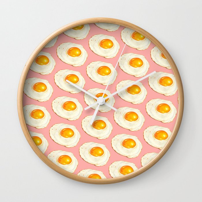 Egg Pattern - Pink Wall Clock
