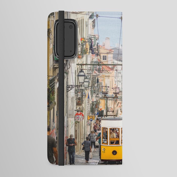 Lisbon Yellow Tram Portugal Android Wallet Case