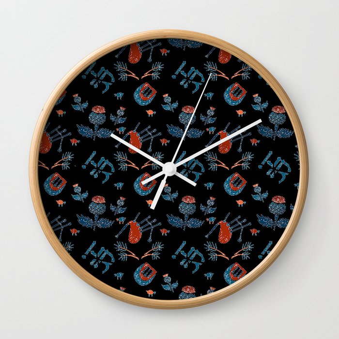 Highland Reign - Pipes & Thistles Wall Clock