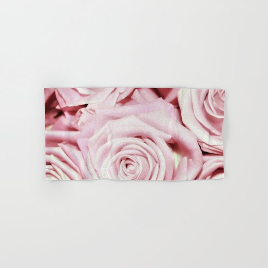 Beautiful bed of pink roses- Floral Rose Flowers Hand & Bath Towel