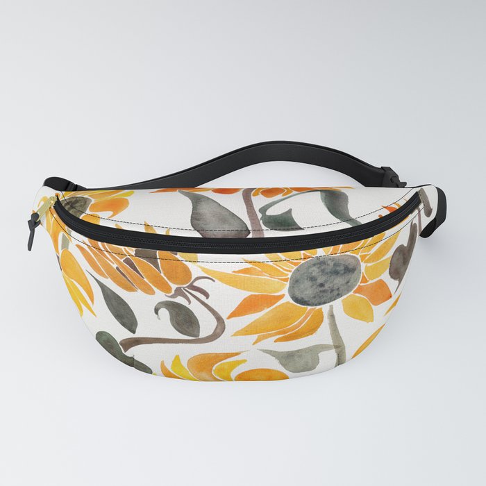 Sunflower Watercolor – Yellow & Black Palette Fanny Pack