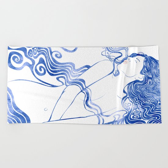 Water Nymph LXVII Beach Towel