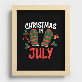 Christmas In July Flip Flops Recessed Framed Print