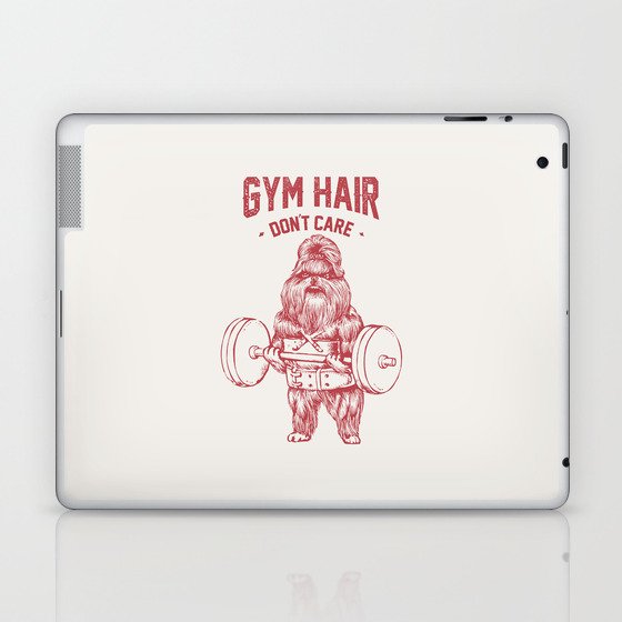 Gym hair don't care shih tzu Laptop & iPad Skin
