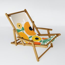 Sunflower and Bee Sling Chair